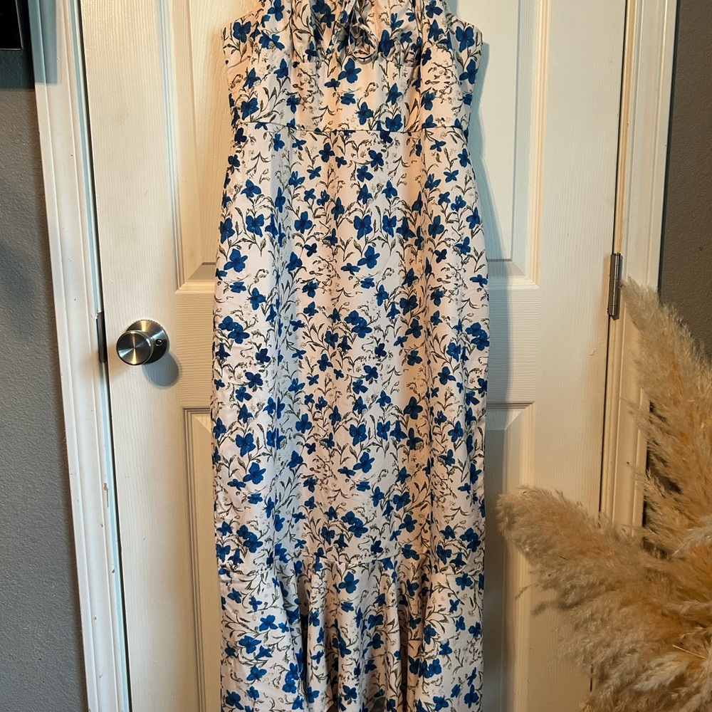 Blue Floral Maxi Dress
